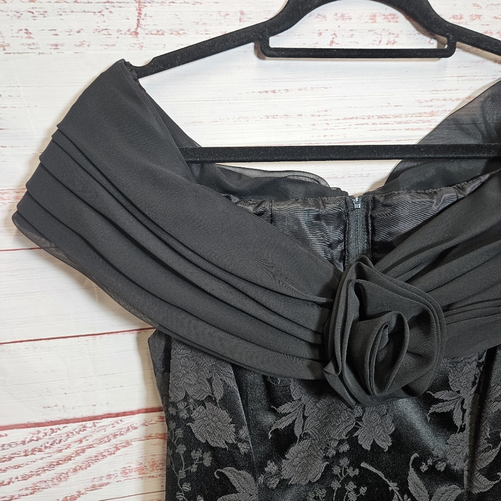 Vintage Gunne Sax 80s flare rosette dress - Picture 5 of 13